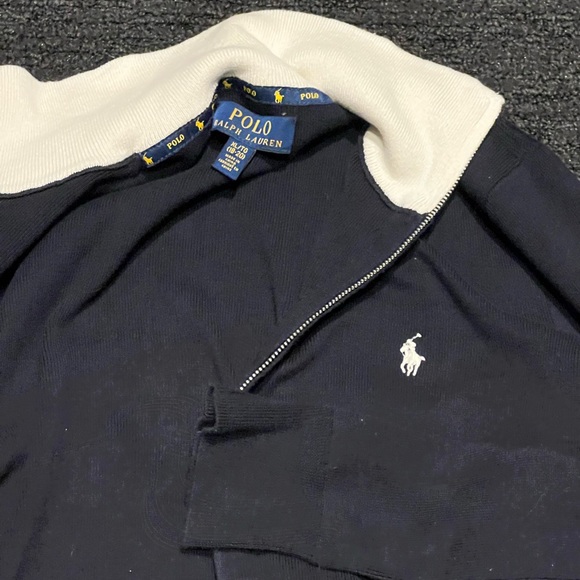 Youth Polo Ralph Lauren Quarter Zip - Navy - Picture 4 of 4